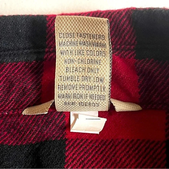 Duluth Trading Flapjack Red Plaid Flannel Snap Front Quilted Shirt Jacket Small - Picture 4 of 4